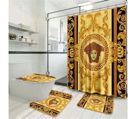 versace bathroom set for sale|versace shower curtain set.